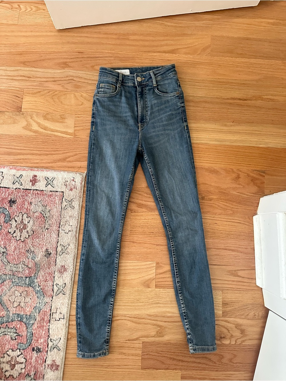 Zara Classic High-Rise Skinny Jeans - Blue